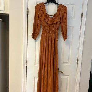 Carmel Rushed Waist Maxi Dress - NWT